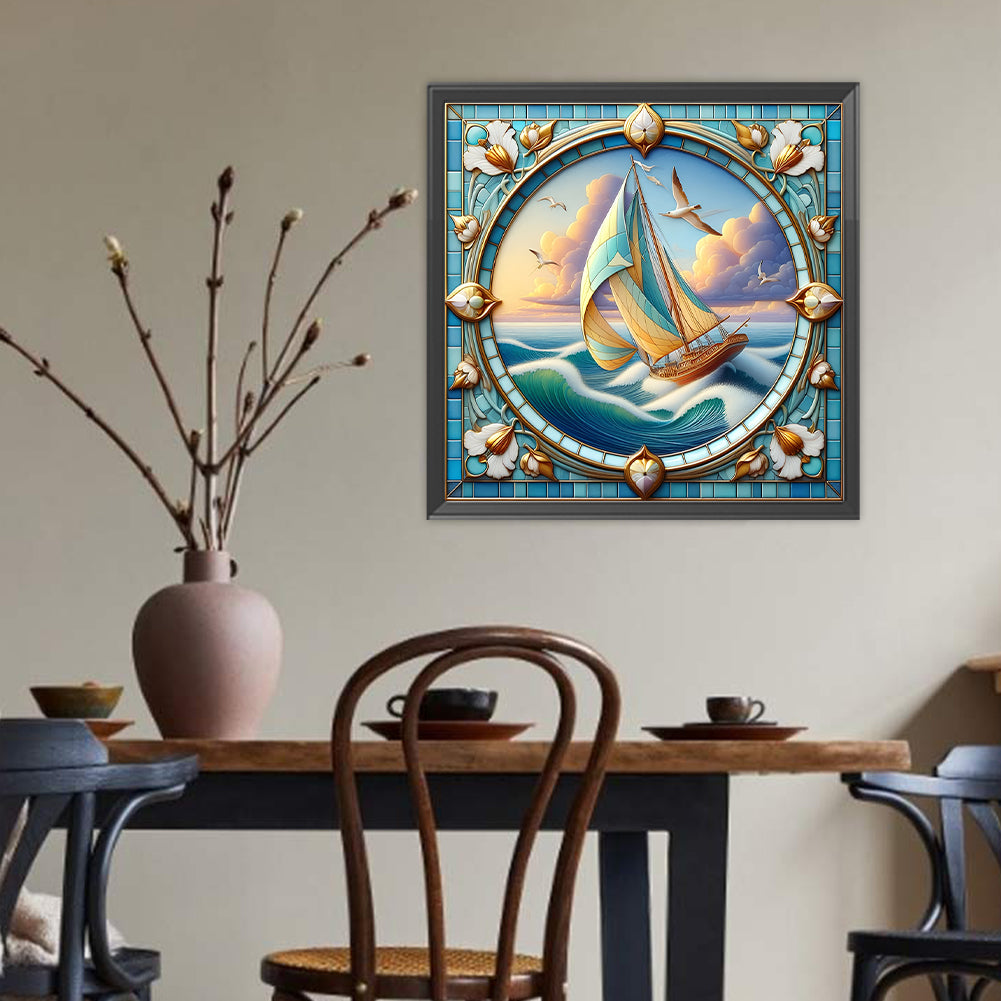 Sailing Diary - Full Round Drill Diamond Painting 40*40CM
