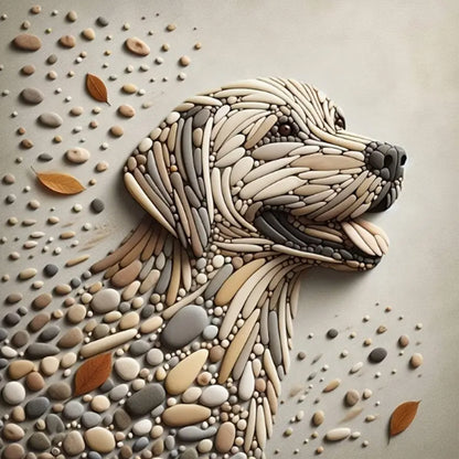 Stone Art Puppy - Full Round Drill Diamond Painting 30*30CM