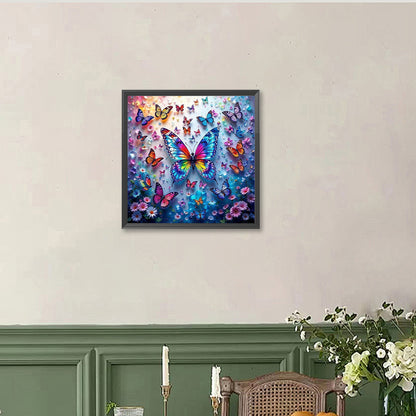 Many Butterflies - Full Round Drill Diamond Painting 40*40CM