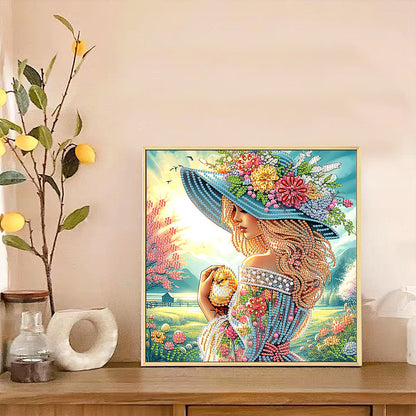 Elegant Woman - Special Shaped Drill Diamond Painting 30*30CM