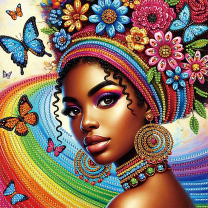 Elegant Woman - Special Shaped Drill Diamond Painting 30*30CM