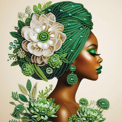 Elegant Woman - Special Shaped Drill Diamond Painting 30*30CM