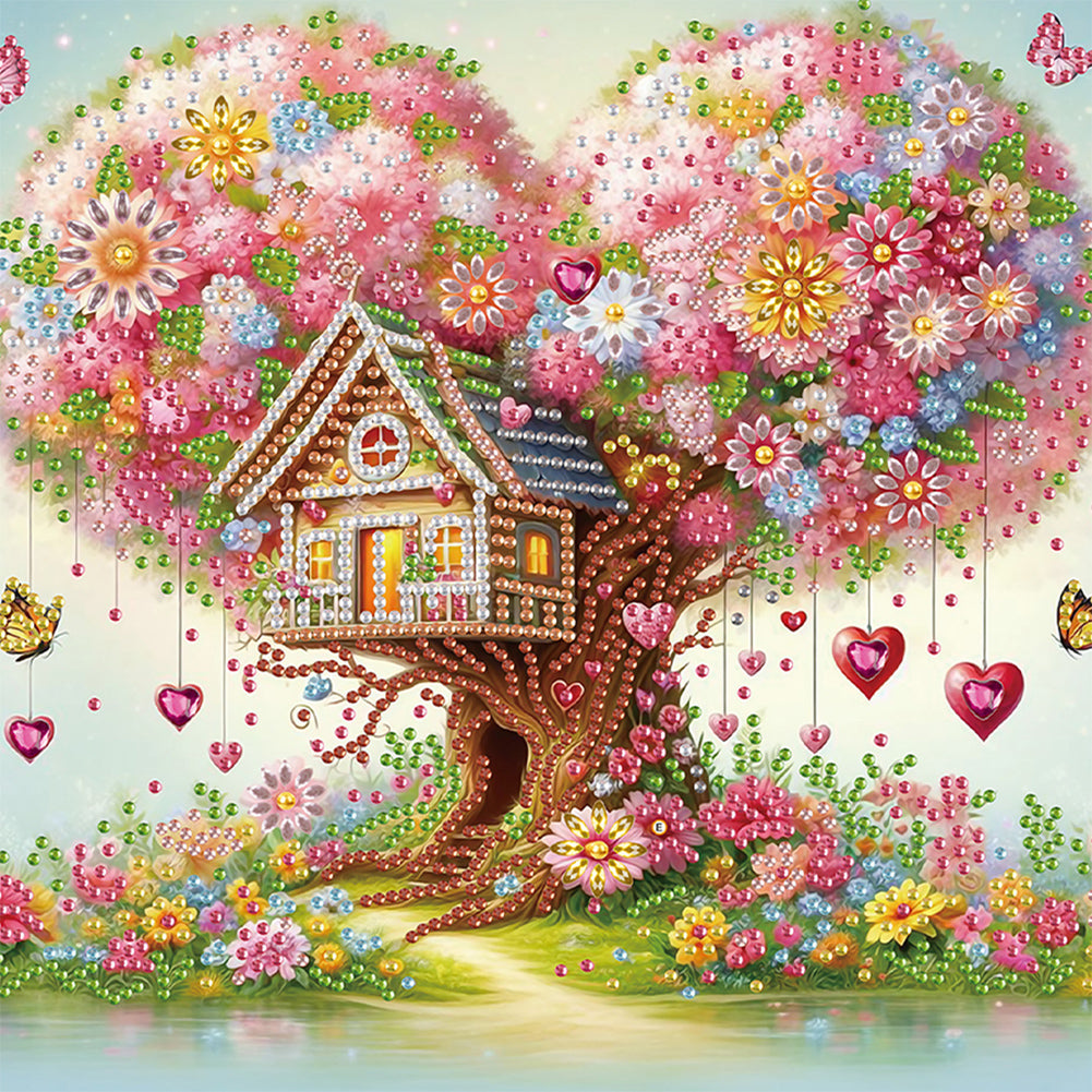 Flowers In The Woods - Special Shaped Drill Diamond Painting 30*30CM