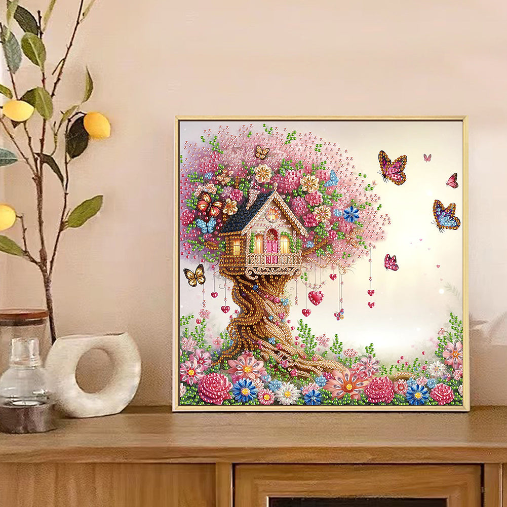 Flowers In The Woods - Special Shaped Drill Diamond Painting 30*30CM