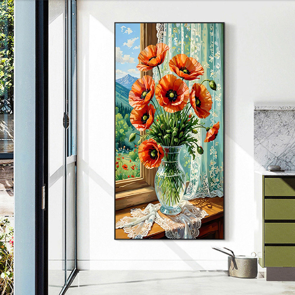 Poppy - Full Round Drill Diamond Painting 40*70CM