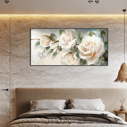 White Rose - Full Square Drill Diamond Painting 90*45CM