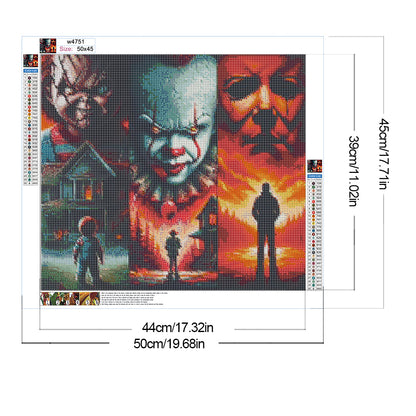 Horror Movie Protagonist - Full Round Drill Diamond Painting 50*45CM