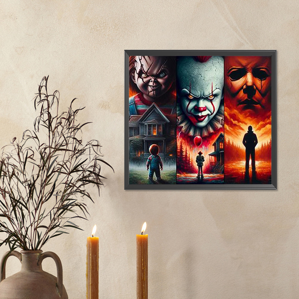 Horror Movie Protagonist - Full Round Drill Diamond Painting 50*45CM