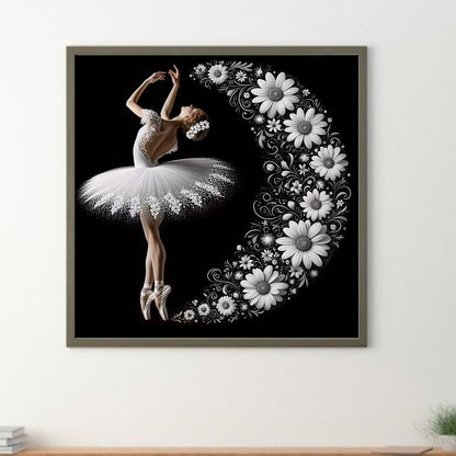Daisy Flower Ballerina - Full Round Drill Diamond Painting 40*40CM