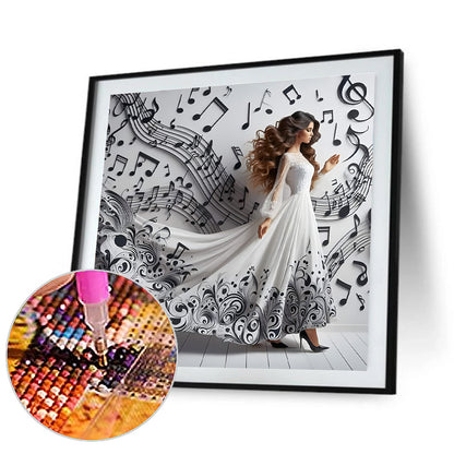 Beautiful Skirt Girl - Full Round Drill Diamond Painting 40*40CM
