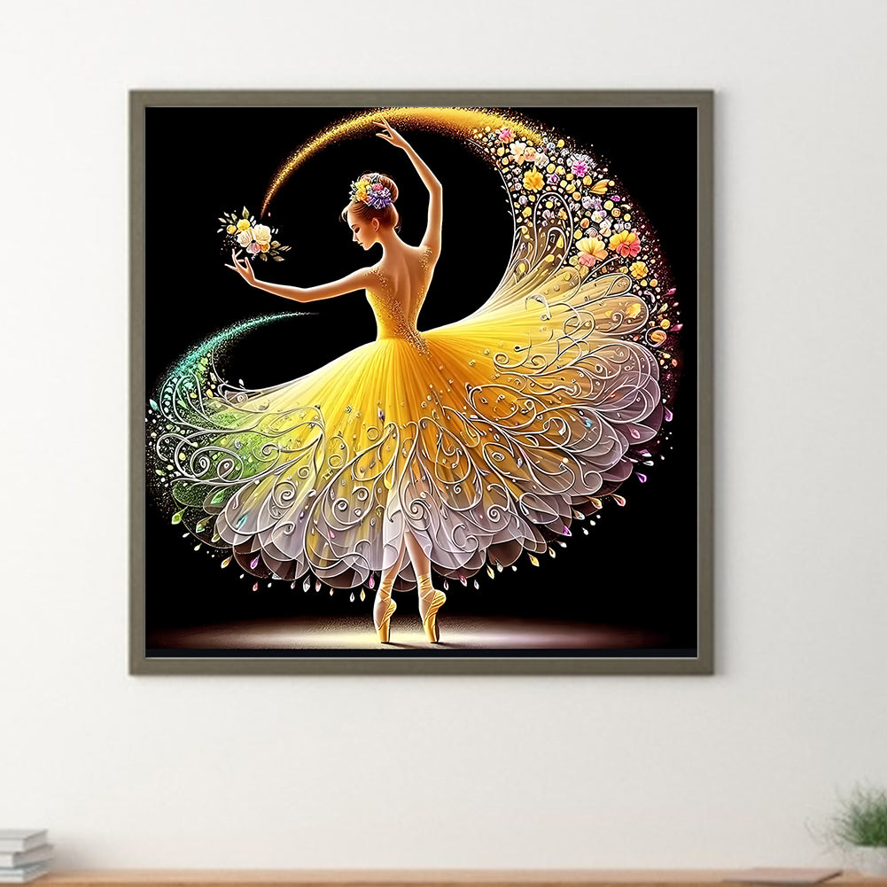 Beautiful Skirt Girl - Full Round Drill Diamond Painting 40*40CM