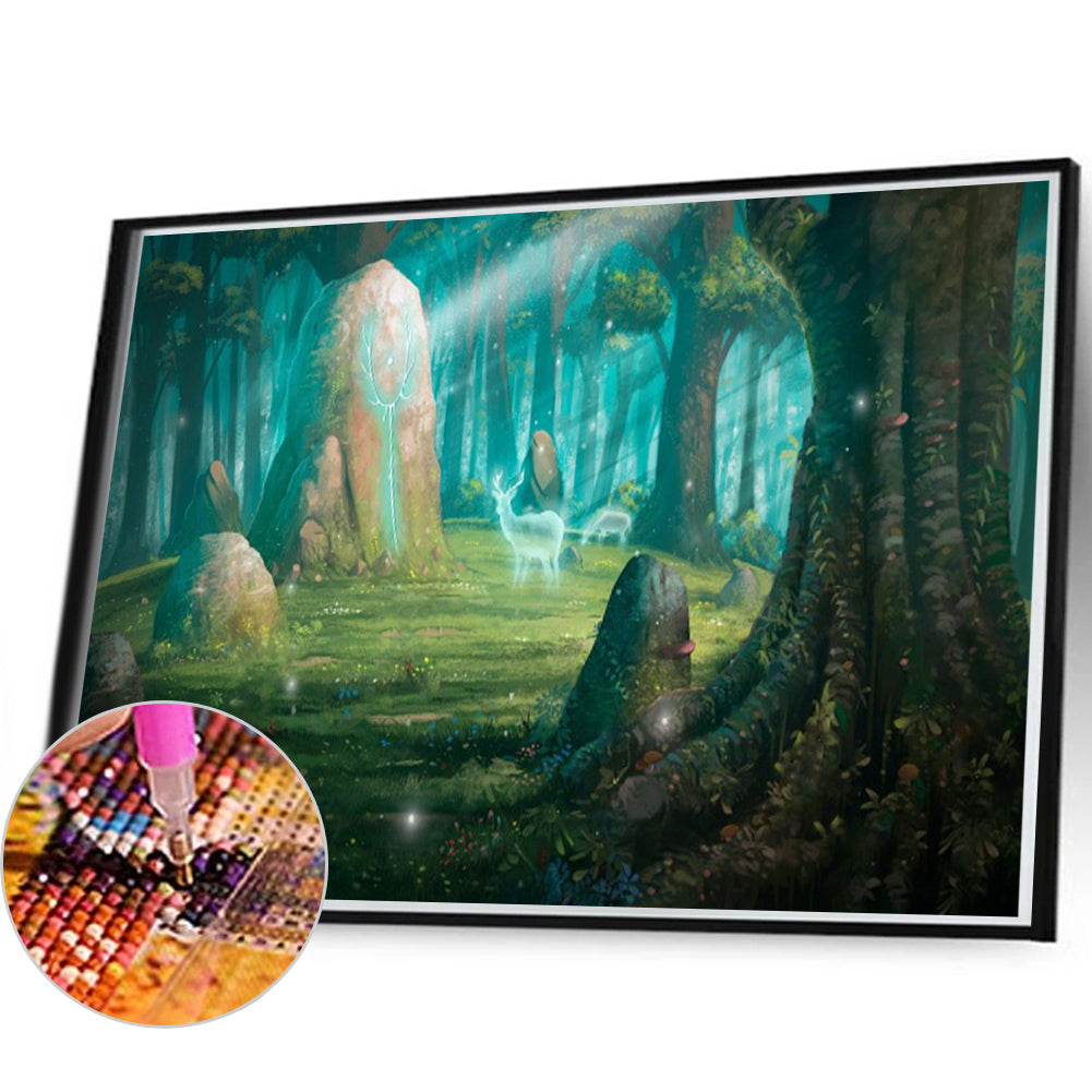 Deer World - Full AB Square Drill Diamond Painting 60*40CM