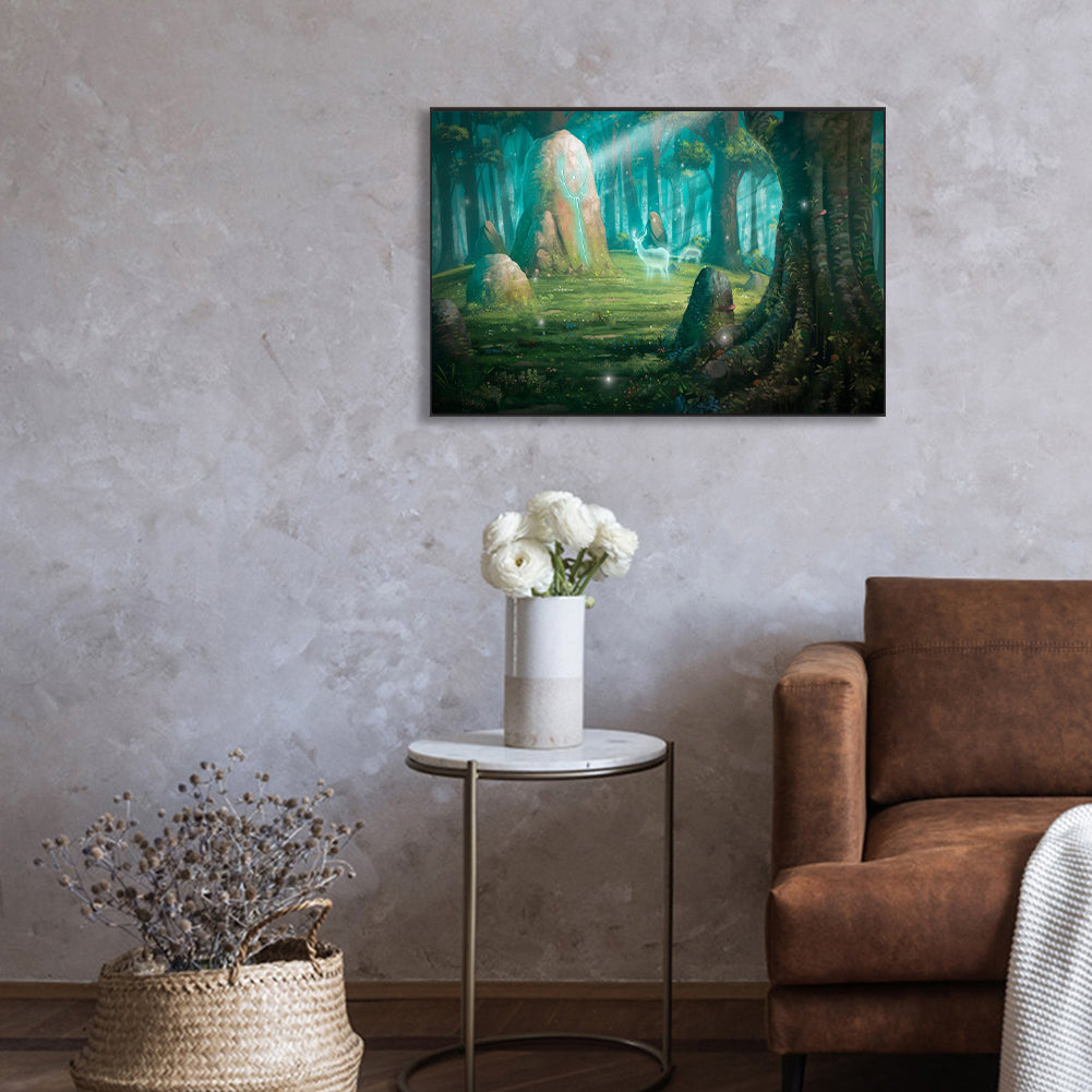 Deer World - Full AB Square Drill Diamond Painting 60*40CM