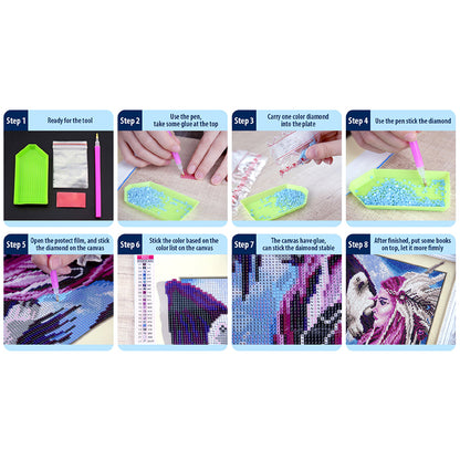 Colorful Sea Horse - Full Round Drill Diamond Painting 30*40CM
