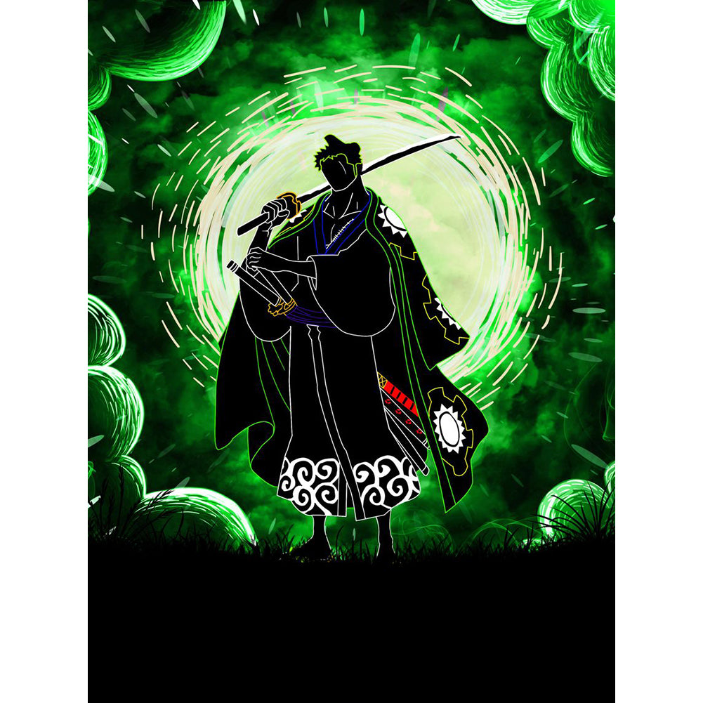 Anime Silhouette - Full Round Drill Diamond Painting 30*40CM