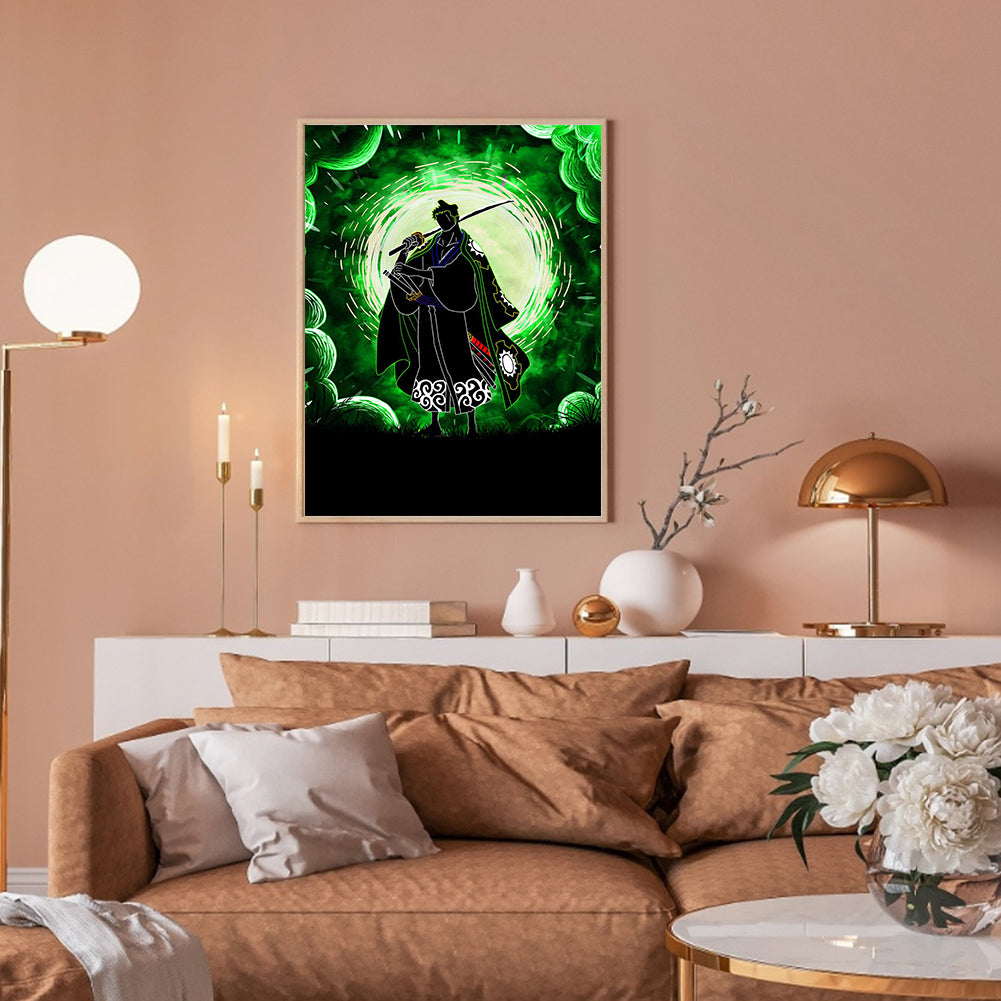Anime Silhouette - Full Round Drill Diamond Painting 30*40CM