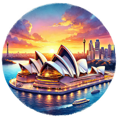 Sydney Opera House - Full Round Drill Diamond Painting 30*30CM