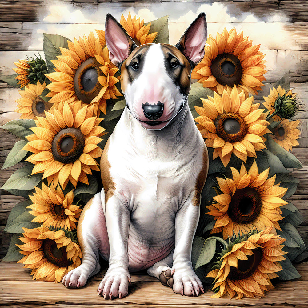 Bull Terrier - Full Round Drill Diamond Painting 40*40CM
