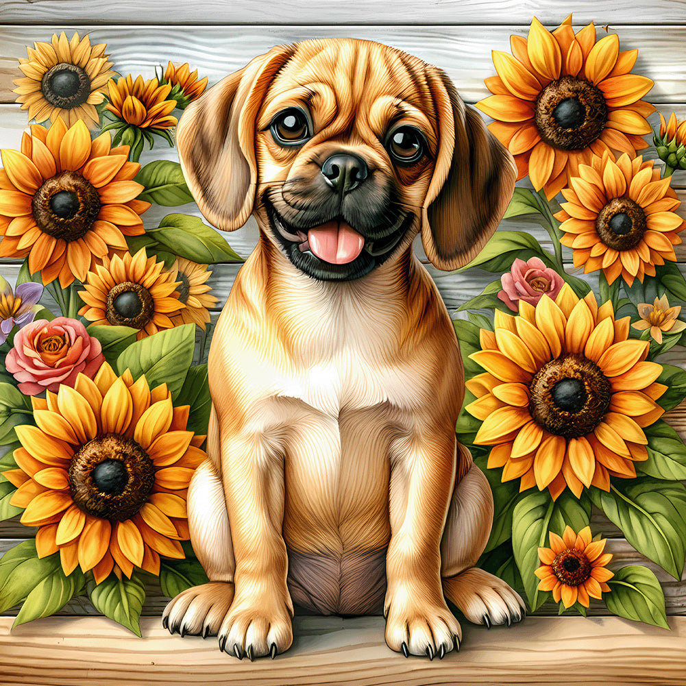 Dachshund - Full Round Drill Diamond Painting 40*40CM