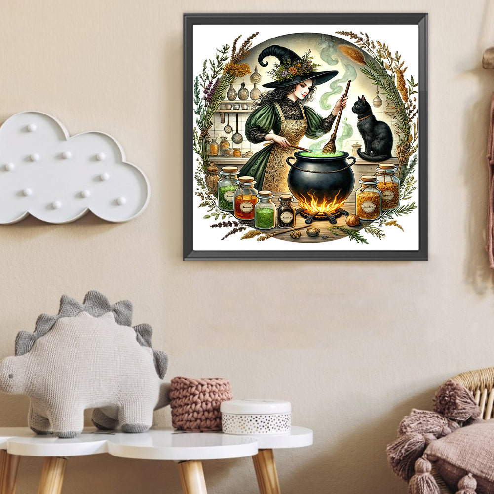 Magic Witch - Full Round Drill Diamond Painting 40*40CM