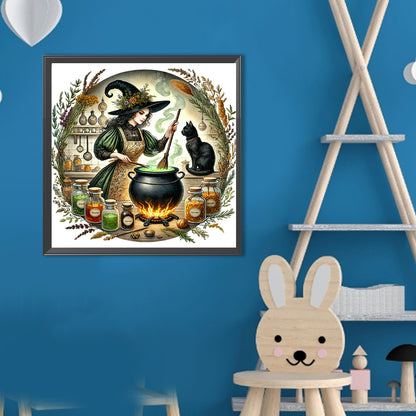 Magic Witch - Full Round Drill Diamond Painting 40*40CM