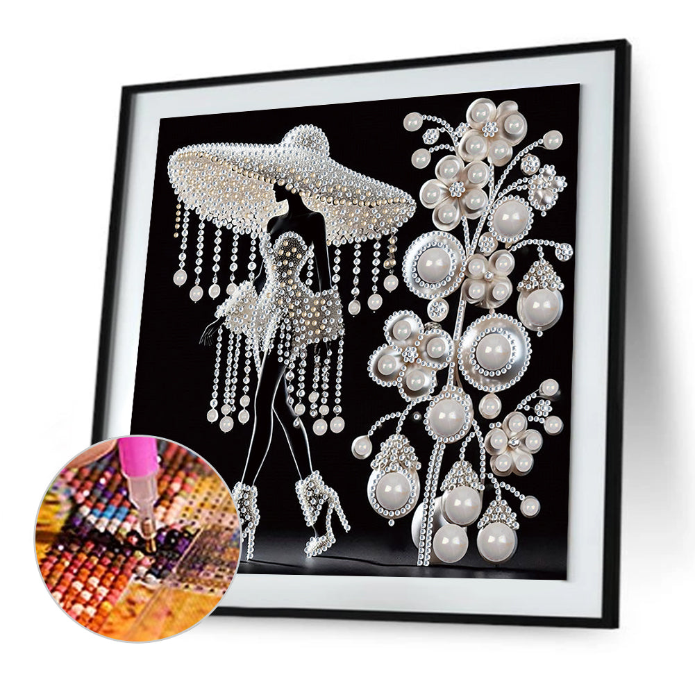 Elegant Lady - Special Shaped Drill Diamond Painting 30*30CM