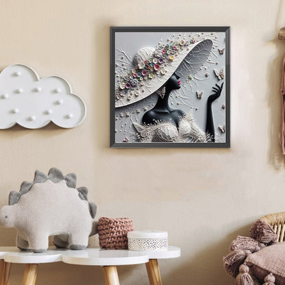 Elegant Lady - Full Round Drill Diamond Painting 30*30CM