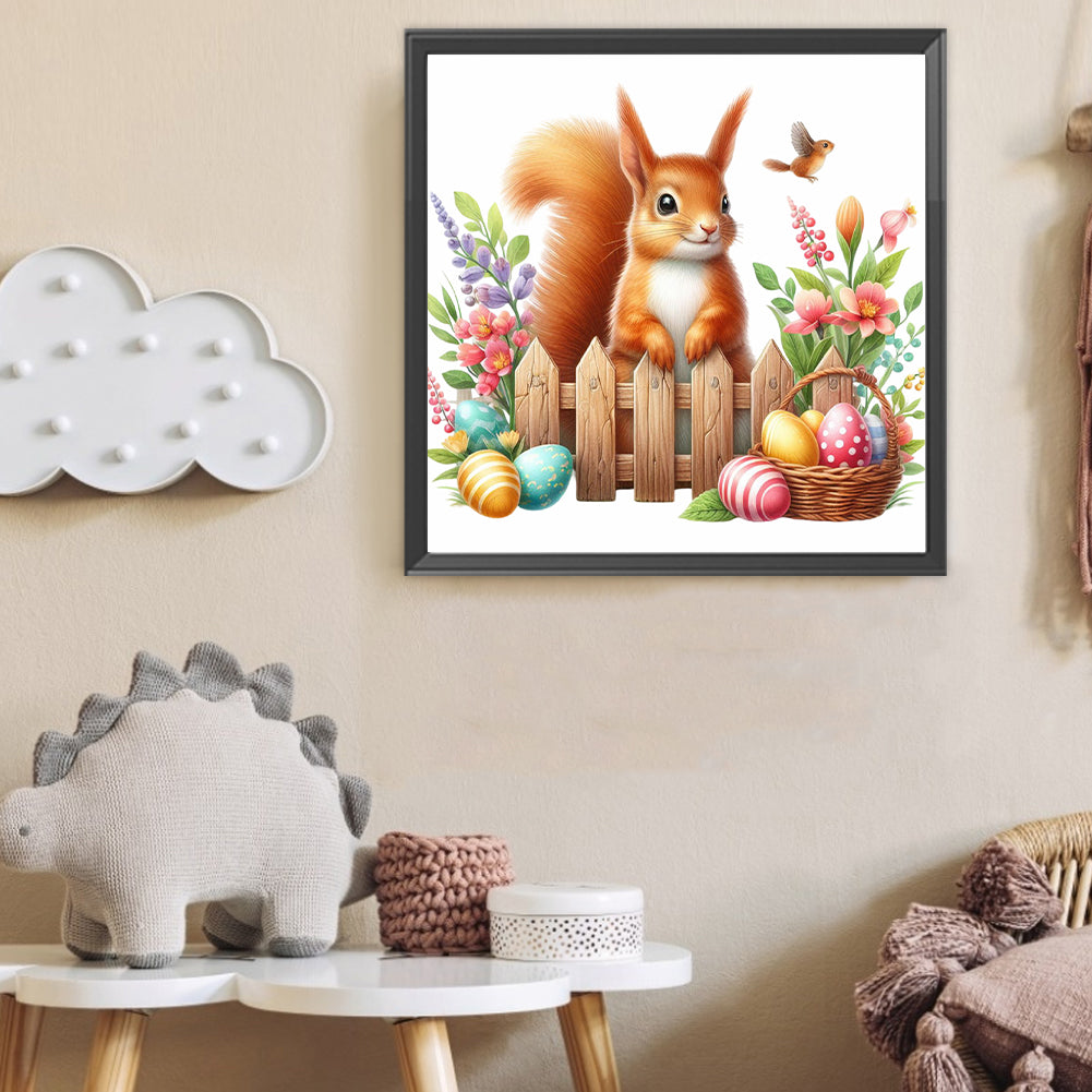 Squirrel - Full Round Drill Diamond Painting 40*40CM