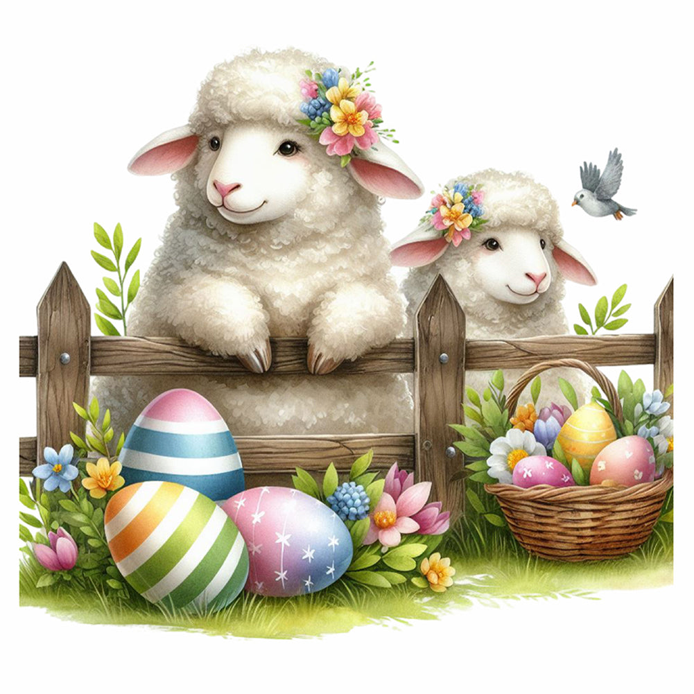 Sheep - Full Round Drill Diamond Painting 40*40CM