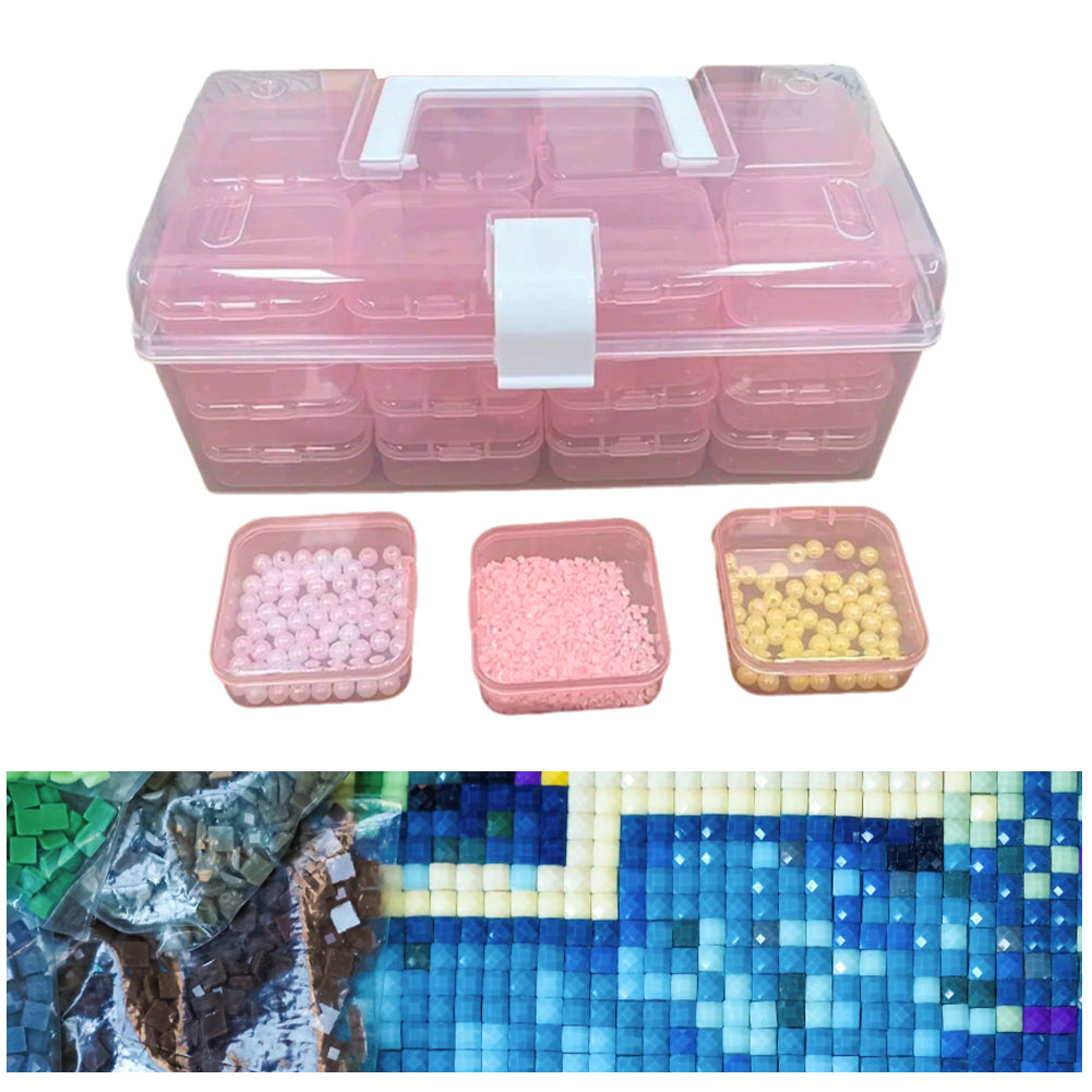 32 Grid Bead Storage Container Diamond Embroidery Beaded Toolbox for Small Items