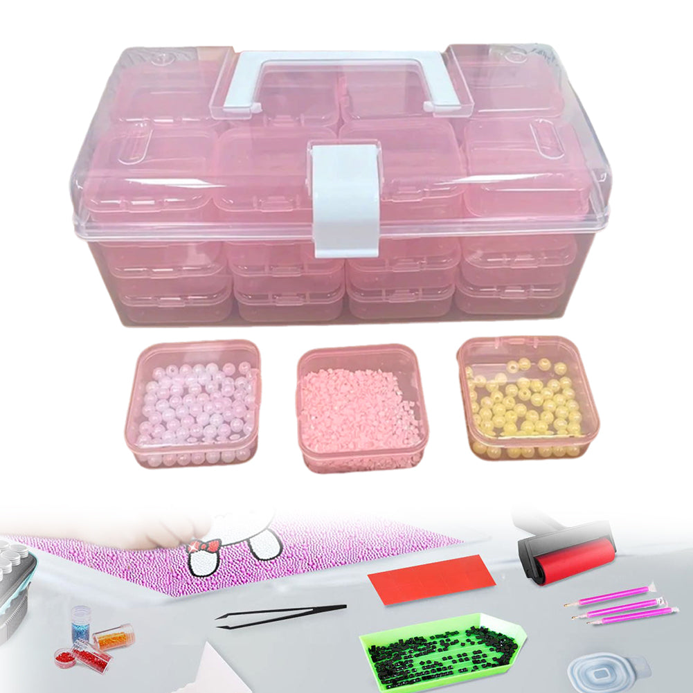 32 Grid Bead Storage Container Diamond Embroidery Beaded Toolbox for Small Items
