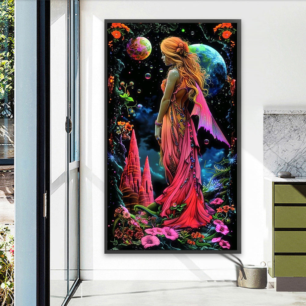 Dark Girl - Full Round Drill Diamond Painting 40*70CM