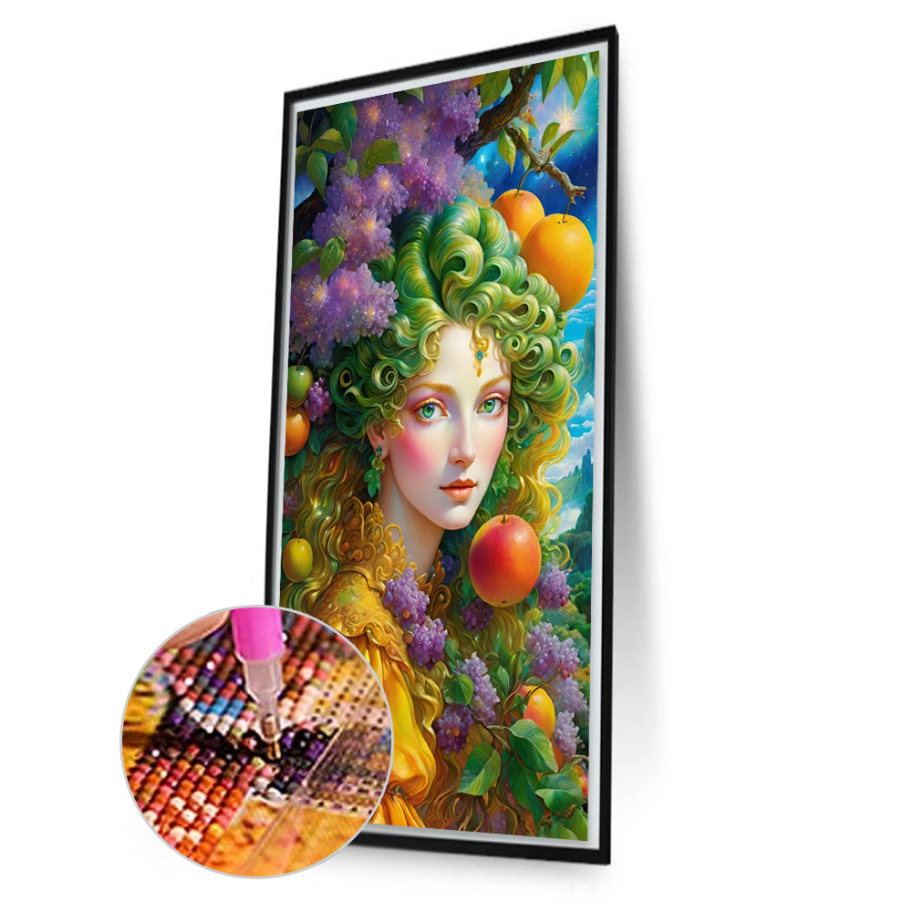 Vintage Girl - Full Round Drill Diamond Painting 40*70CM
