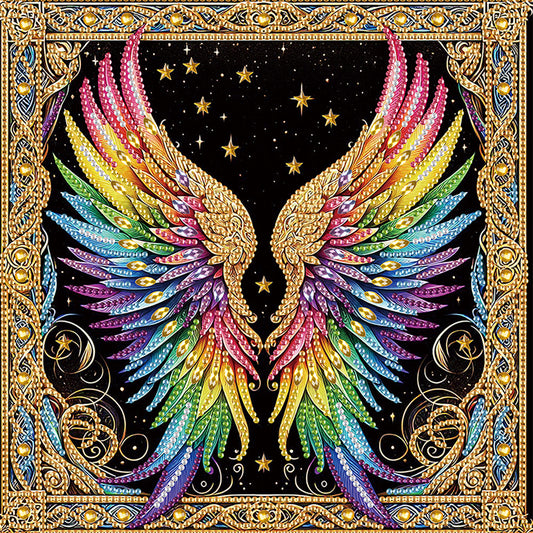 Colorful Wings - Special Shaped Drill Diamond Painting 30*30CM