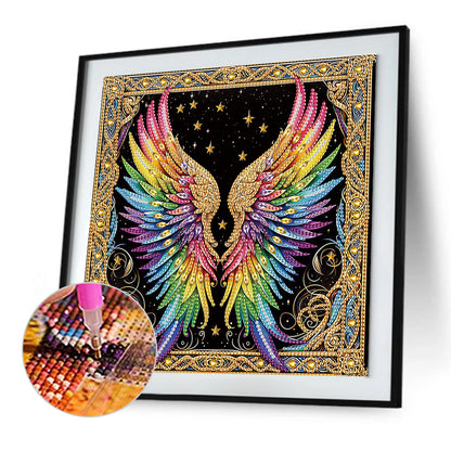 Colorful Wings - Special Shaped Drill Diamond Painting 30*30CM