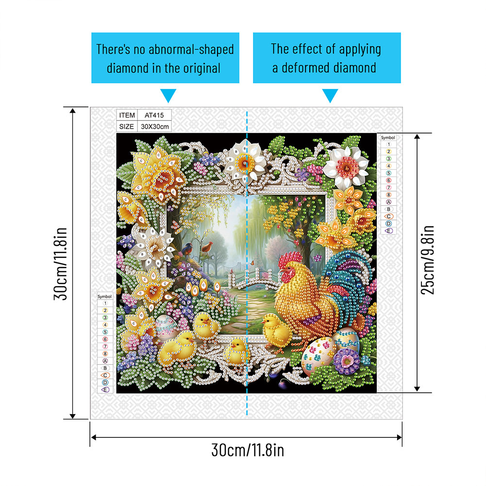 Easter Egg Chick - Special Shaped Drill Diamond Painting 30*30CM