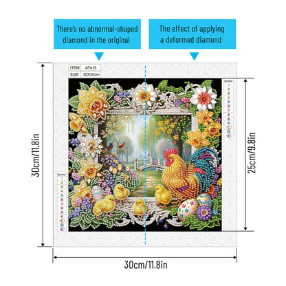 Easter Egg Chick - Special Shaped Drill Diamond Painting 30*30CM