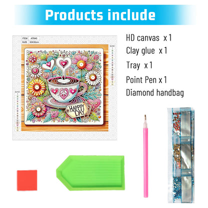 Coffee Dessert - Special Shaped Drill Diamond Painting 30*30CM