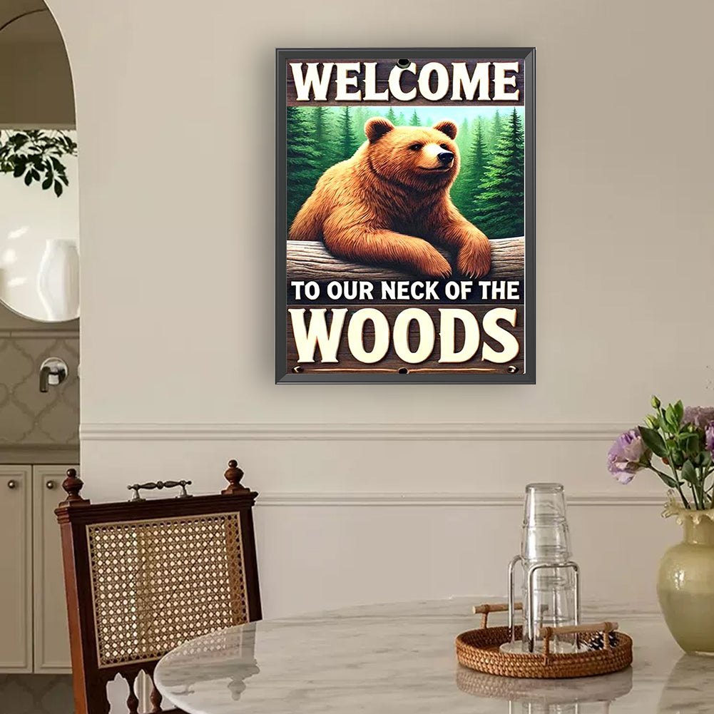 Forest Bear - Full Round Drill Diamond Painting 30*40CM