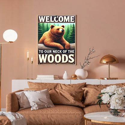 Forest Bear - Full Round Drill Diamond Painting 30*40CM