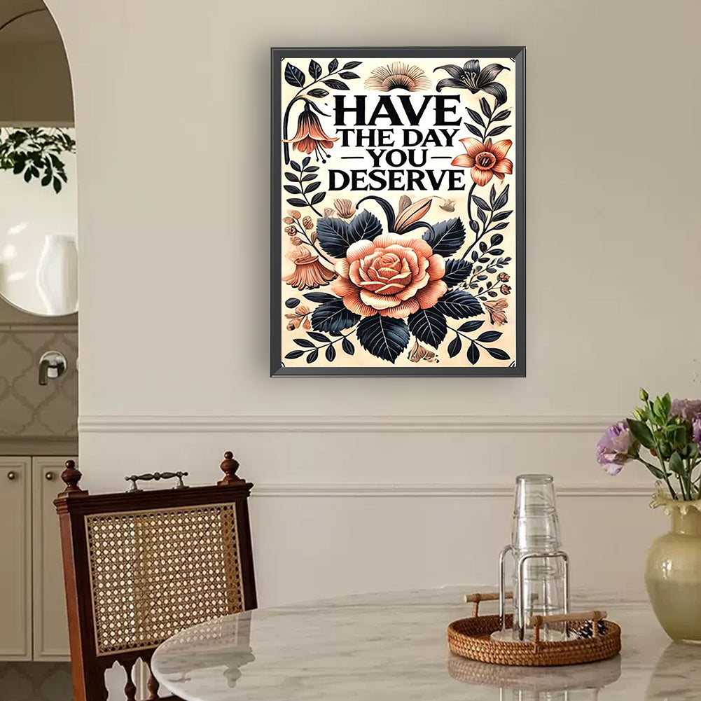 Blooming Flowers - Full Round Drill Diamond Painting 30*40CM