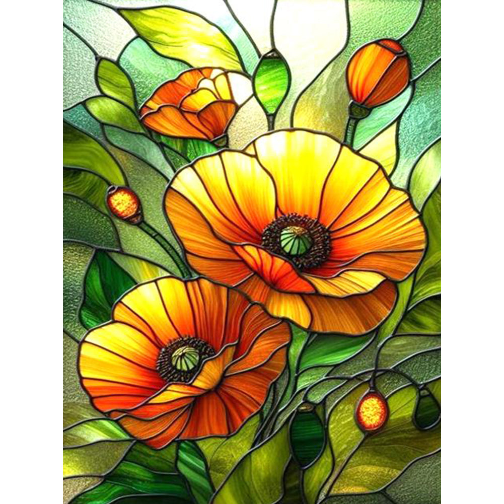 Poppy - Full Round Drill Diamond Painting 30*40CM