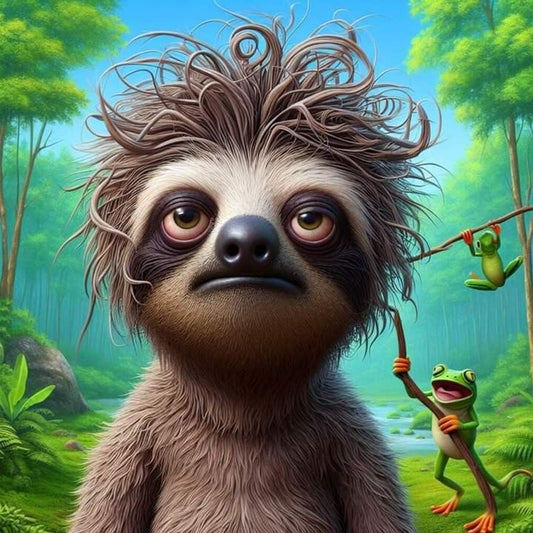 Tired Sloth - Full Round Drill Diamond Painting 30*30CM