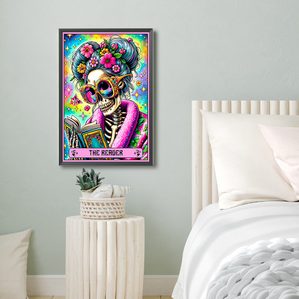 Skeleton Old Lady Tarot Card - Full Round Drill Diamond Painting 40*60CM