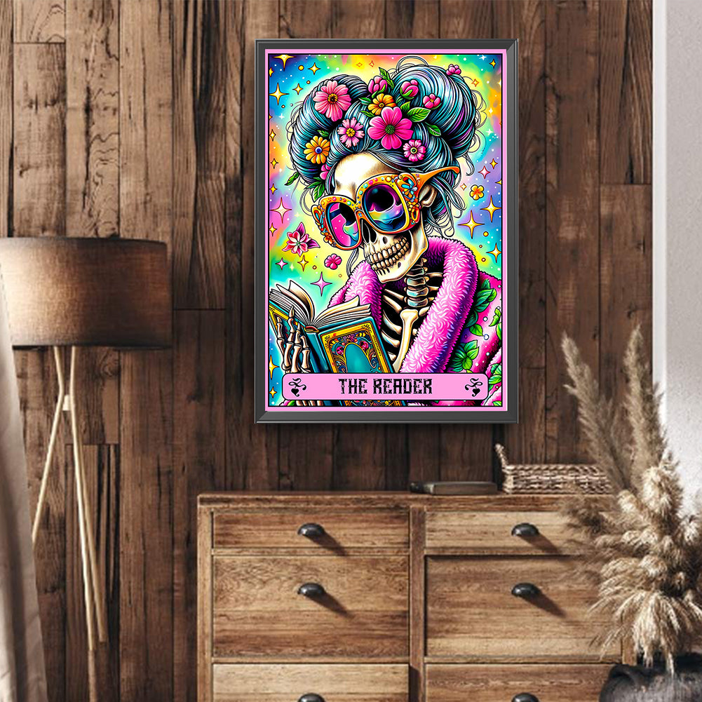 Skeleton Old Lady Tarot Card - Full Round Drill Diamond Painting 40*60CM