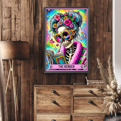 Skeleton Old Lady Tarot Card - Full Round Drill Diamond Painting 40*60CM