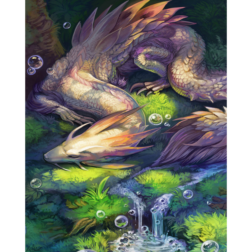 Dinosaur - Full Round Drill Diamond Painting 40*50CM