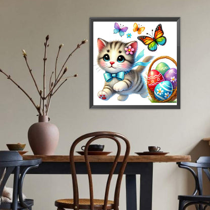 Cat Running - Full Round Drill Diamond Painting 40*40CM