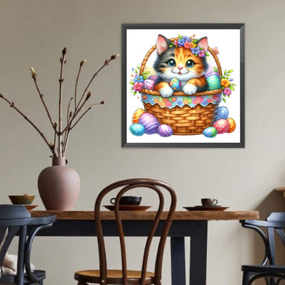 Cat - Full Round Drill Diamond Painting 40*40CM