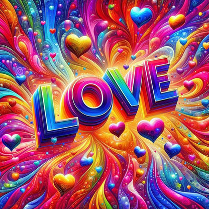 Colorful Love - Full Round Drill Diamond Painting 40*40CM